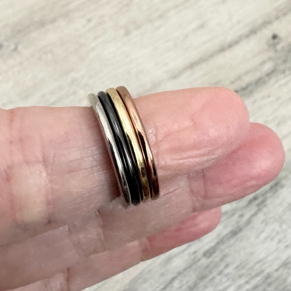 Mixed Metal Stacking Rings - Picture 4 of 5